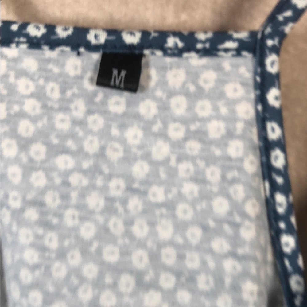 Blue Floral Ruffle Dress - Picture 2 of 6